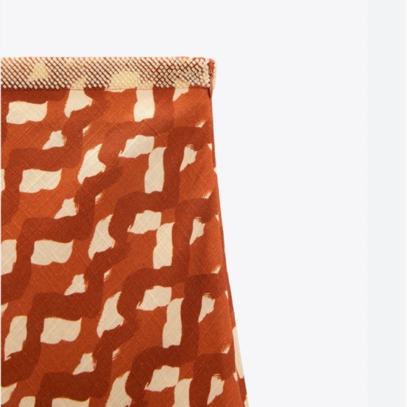 🆕️ Zara Printed Beaded Maxi Skirt - Picture 5 of 5